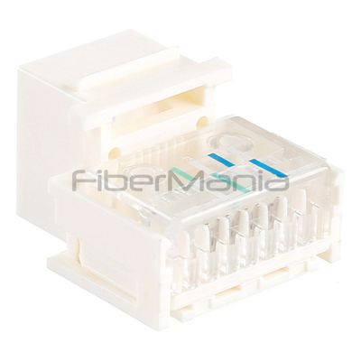 Networking CAT.3 RJ11 6P4C Toolless Keystone Jack White Color