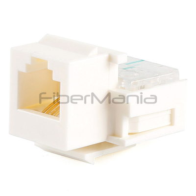 Networking CAT.3 RJ11 6P4C Toolless Keystone Jack White Color