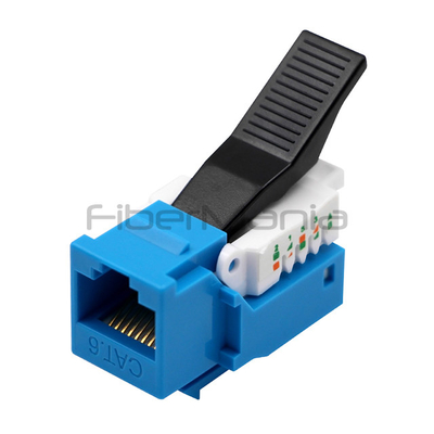 UL Listed CAT.6 UTP Toolless Keystone Jack Blue Wiring Modular Jacks