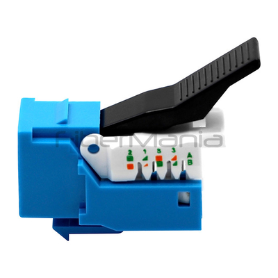 UL Listed CAT.6 UTP Toolless Keystone Jack Blue Wiring Modular Jacks