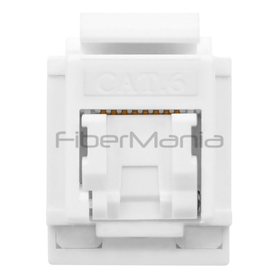 Slim Type White CAT.6 UTP Keystone Jack With Dust Cover Cabling Modular Jacks