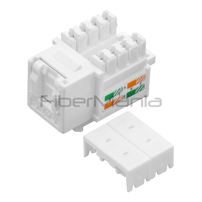 Slim Type White CAT.6 UTP Keystone Jack With Dust Cover Cabling Modular Jacks