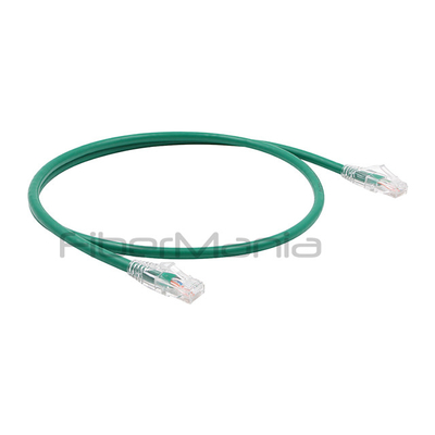 CAT.6 UTP 24AWG Network Copper Patch Cable With Transparent Molded Plugs Green