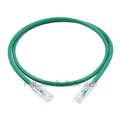 CAT.6 UTP 24AWG Network Copper Patch Cable With Transparent Molded Plugs Green