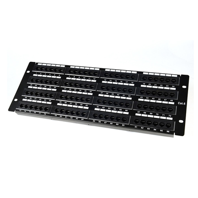 19′′ 4U CAT.6 UTP Network Patch Panel 96 Ports Dual IDC Black