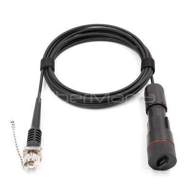FPMDLC to ODC Socket Waterproof Fiber Optic Patch Cord 2 Cores 9/125 OS2 TPU Jacket 4.8mm