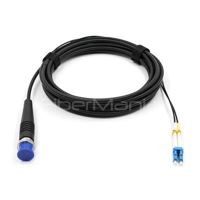 Socket to UPC 2 Cores OS2 Outdoor G657A1 TPU Jacket Patch Cord Cable Breakout OD 2.0mm for Durable Fiber Optic Connection