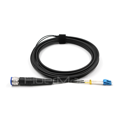 Polish Type RDC Plug to LC/UPC 2 Cores 9/125 OS2 G657A1 TPU Jacket Patch Cord with 4.8mm Cable OD