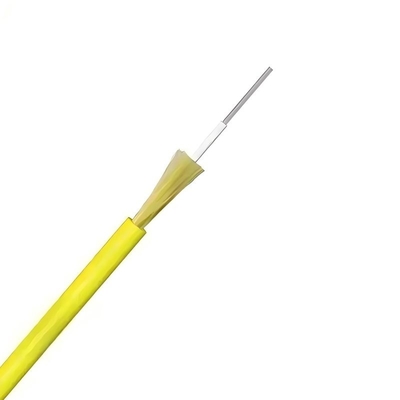 Simplex Optical Fiber Cables Single Mode Yellow Fibre Optic Cable OS2 2.0mm PVC Yellow