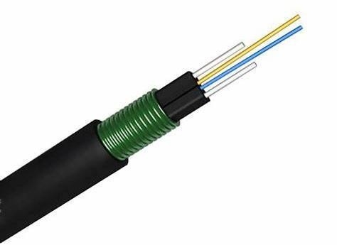Flexible Design Armored Optical Fiber Cable 2 Core Bow Type Drop Cable