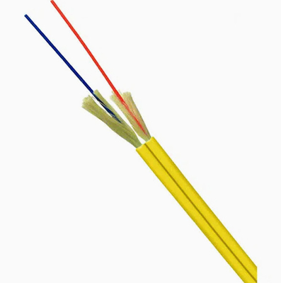 Indoor Duplex Zipcord Fiber Optic Cable Yellow OS2 Single Mode 2.0mm PVC