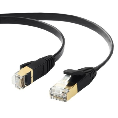 T568B CAT7 U/FTP 10GbE Shielded Flat Ethernet Network Cable with Stranded Conductor