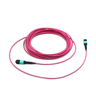 12 Fibers OM4 50/125μm MPO Trunk Cable with 850nm/1300nm Wavelength and 3.0mm OD