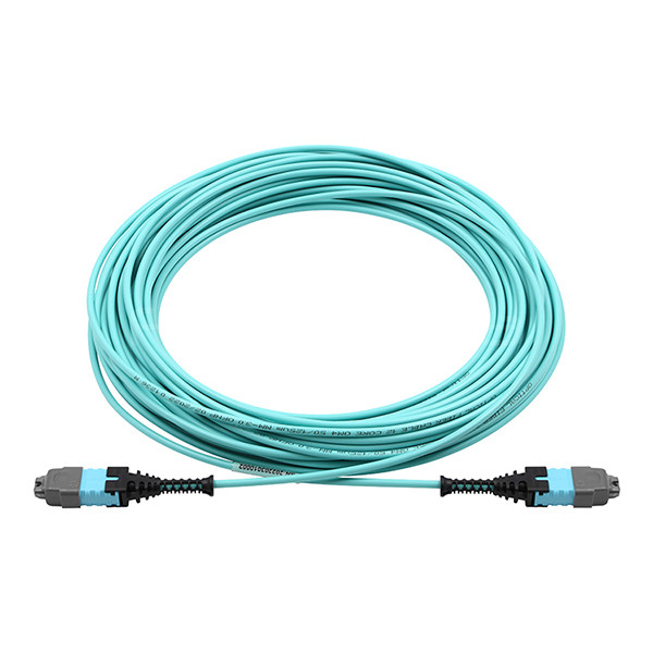 Aqua Jacket MPO Solutions MPO Pro Male To MPO Pro Male Trunk Cable Assembly