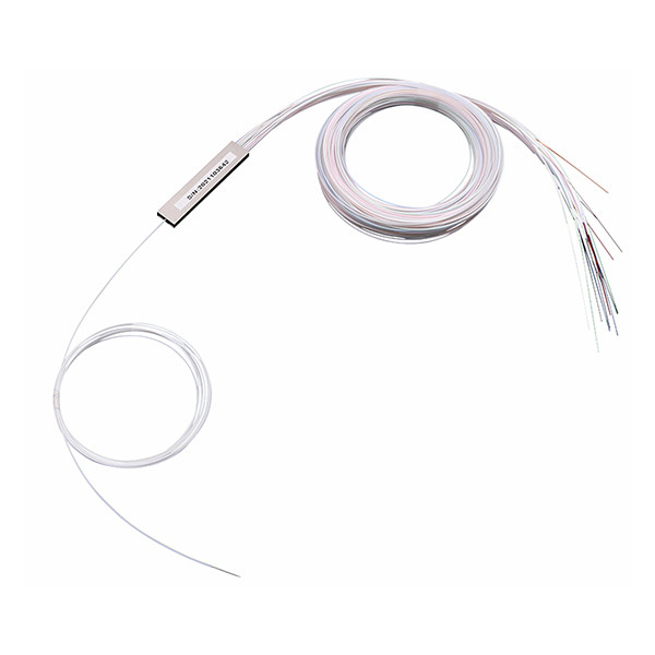 FTTH 0.9mm Mini Steel Tube PLC Splitter 1x16 250μm Fiber Without Connector