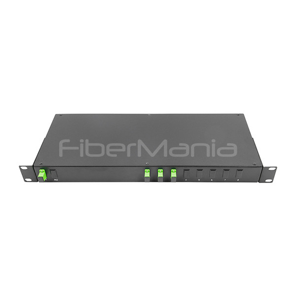 1x3 PLC Splitter 1U 19" Rack Mount PLC Optical Splitter for CCTV / CATV Links