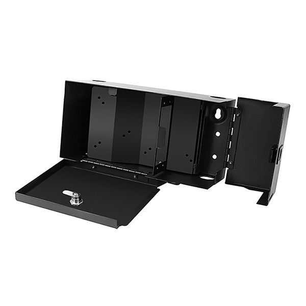 Black Wall Mount Fiber Enclosure Holds 2 LGX Adapter Panels OEM packaging