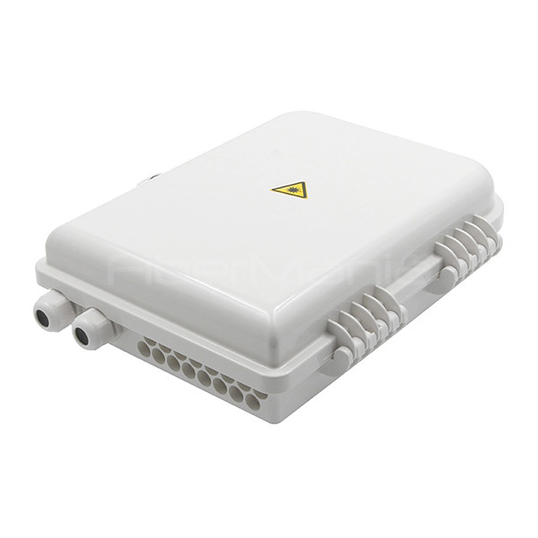 16 Core Fiber Optic Termination Box Wall Mount SC Simplex Type Plastic Housing