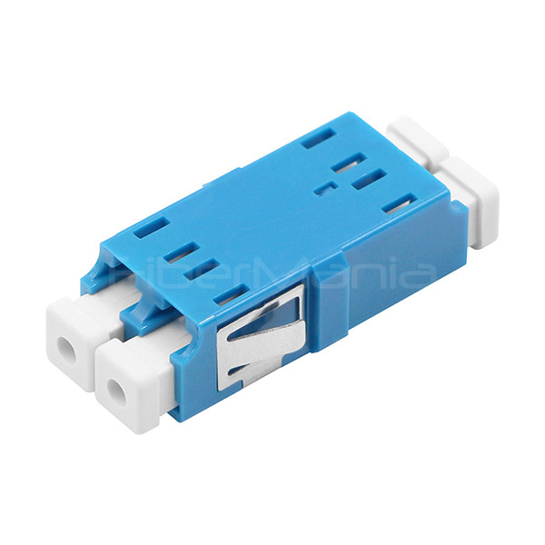 LC To LC Duplex OS2 Single Mode Plastic Fiber Optic Adapter Without Flange