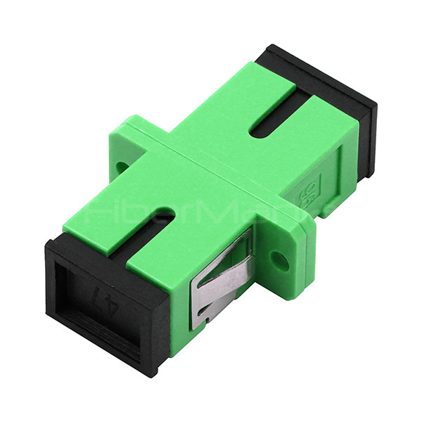 Green SC APC To SC APC Adapter , FTTX SC Simplex Single Mode Adapter