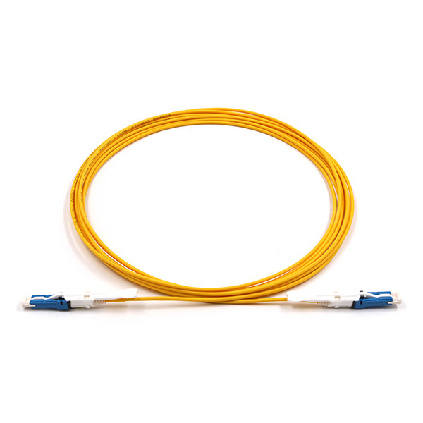 CS UPC To CS UPC Fiber Optic Patch Cable Duplex Single Mode OS2 OFNR 2.0mm Yellow