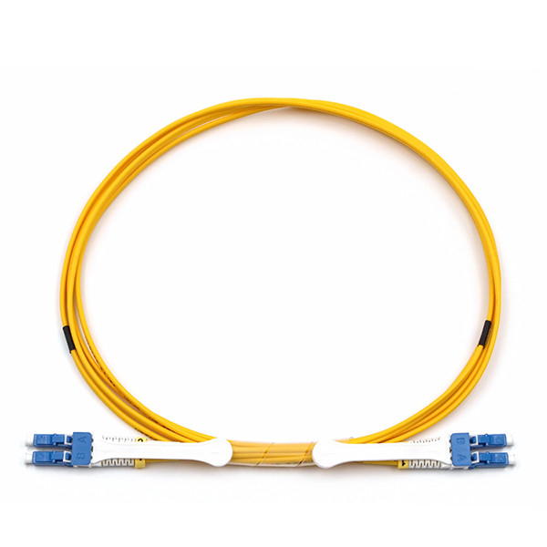 LC UPC To LC UPC Fiber Optic Cable Duplex Single Mode With Pull Tab