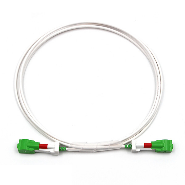 Auto Shutter SC APC Fiber Patch Cable Simplex Single Mode OS2 LSZH 3.0mm White