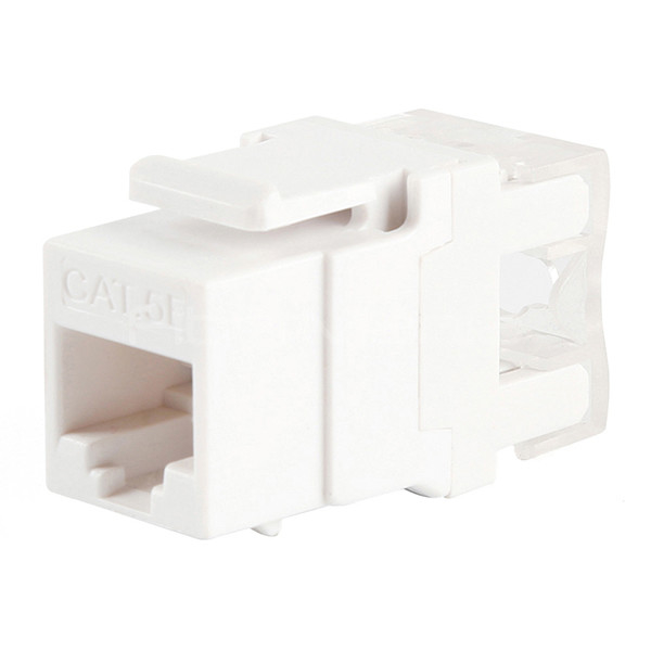 High Quality CAT.5E UTP Keystone Jack Module UL Listed 180 Degree White