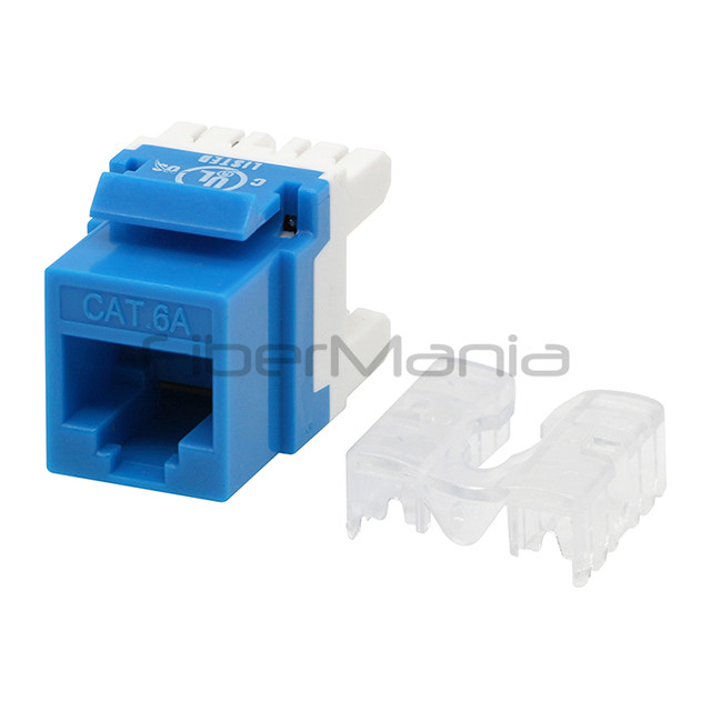 Short Body CAT.6A UTP Keystone Jack Blue Color Cabling Modular jacks