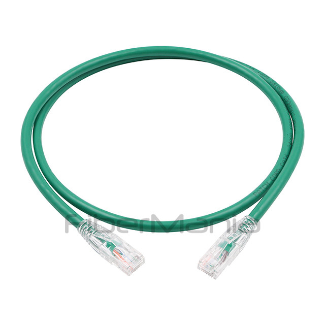 CAT.6 UTP 24AWG Network Copper Patch Cable With Transparent Molded Plugs Green