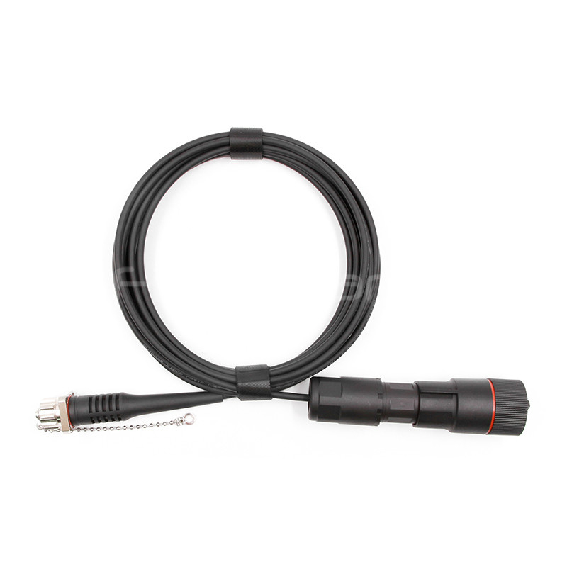 FPMDLC to ODC Socket Waterproof Fiber Optic Patch Cord 2 Cores 9/125 OS2 TPU Jacket 4.8mm