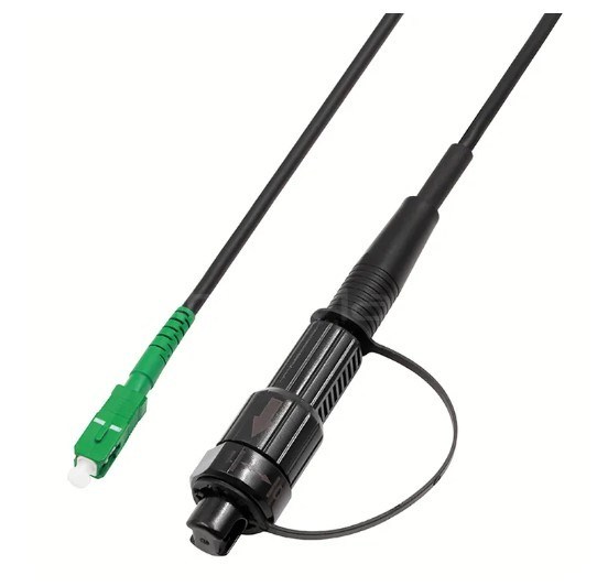 Mini SC/APC to SC/APC Outdoor Simplex Fiber Patch Cord, OS2 9/125, LSZH Jacket